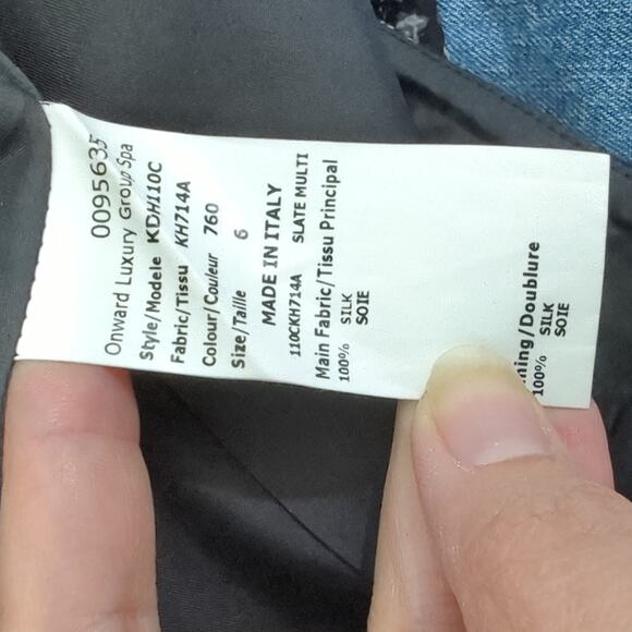 Michael Kors Collection Womens Designer Skirt Silk Marled Chiffon Black White 6 - Picture 7 of 10